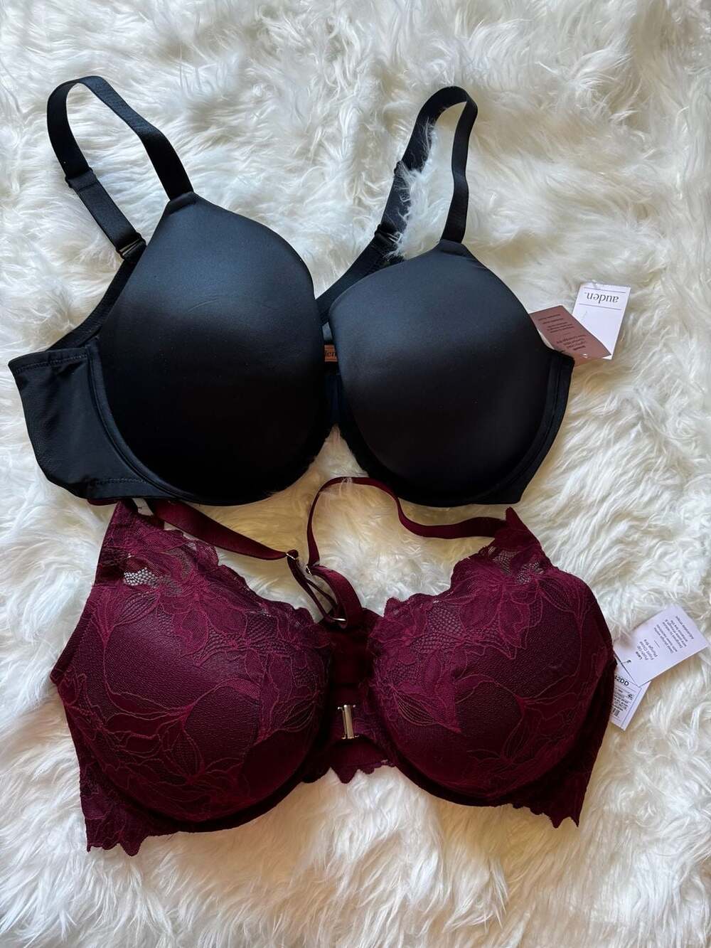 Auden 42DD Bra Bundle, Lace Push-Up & Smooth Demi, NWT